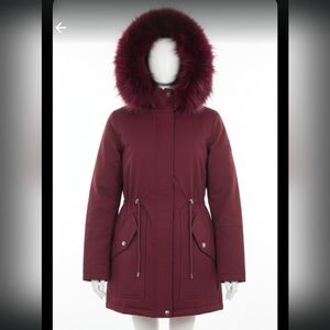 Intuition burgundy parka coat jacket Small size 36